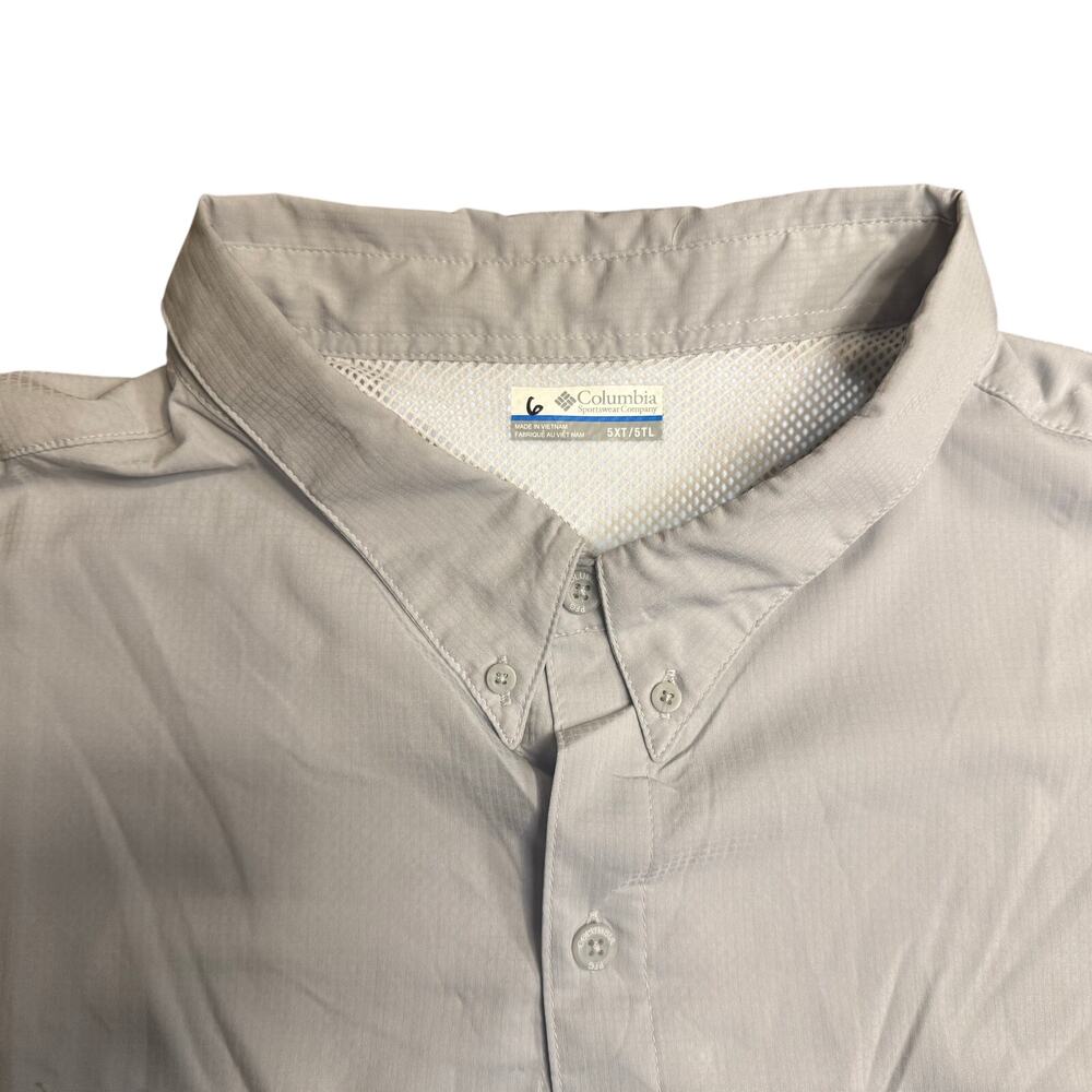 Columbia Men's White PFG Tamiami II Long-Sleeve Outdoor‎ Fishing Shirt - 5X Tall - Picture 3 of 10
